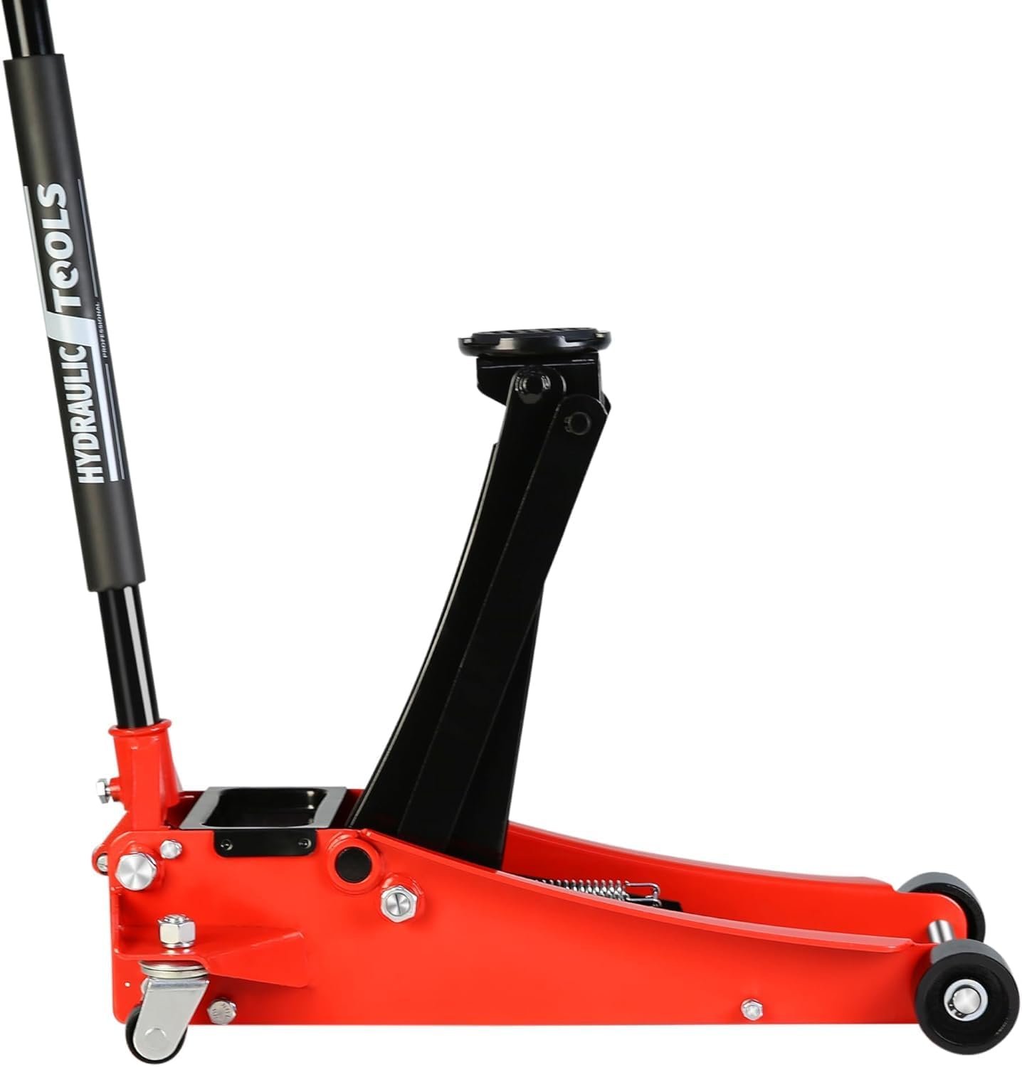 2.5 Ton Low Profile Floor Jack - Heavy Duty With Dual Piston Quick Lift Pump, Steel Car Jack Adjustable Height 3.5"-19.5", Hydraulic Trolley 5000 LBS Capacity, Red