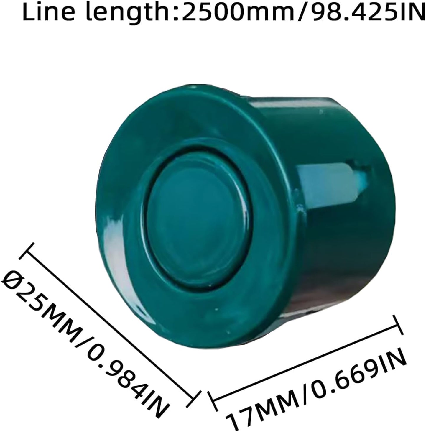 16 Color Options Parking Sensor Kit Backup Sensor Kit Reverse Sensor for Car Sensore de Reversa para Carro Adjustable Alarm Sound Professional Safety System(Green)