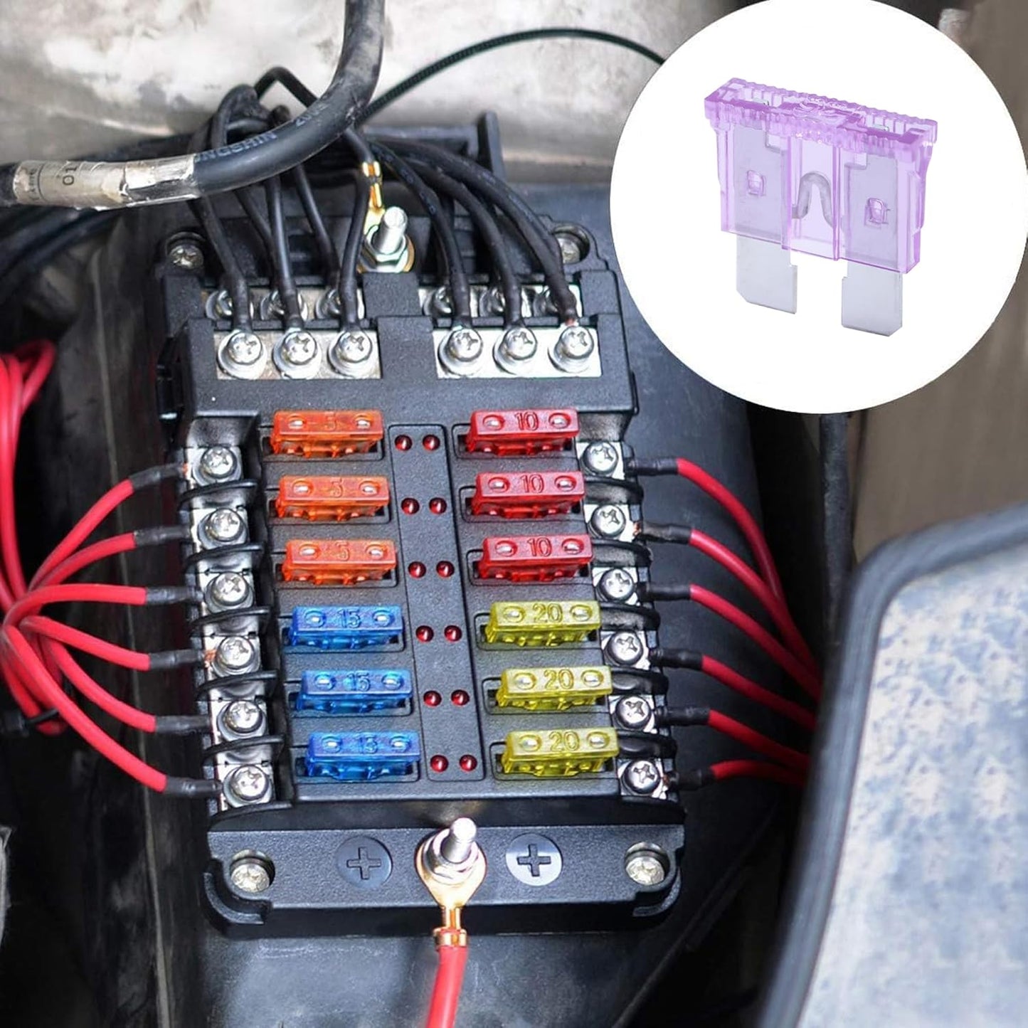 100 Pack Auto Fuses 35 AMP ATC/ATO Standard Regular Fuse Blade 35A Car Truck Boat Marine RV