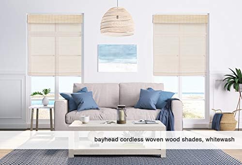 Cordless Woven Wood Roman Shades, 41W x 36H, Eastfield Ash, Sizes 20-72 Wide - Image 2