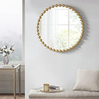 Madison Park Round Mirror, Metal Frame Circle Mirror 36 inch, Wall Art Decor - Image 10