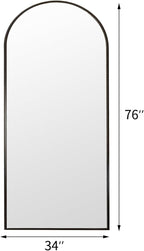 Rowjut Floor Full Length Mirror, Arched Mirrors Full Length 76"x34" - Image 3