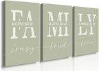 GUBIYU Farmhouse Family Wall Art Set of 3, Home Love Framed Canvas Prints by GUBIYU