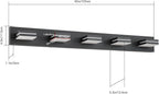 SineRise LED Modern Bathroom Vanity Light Fixtures, Matte Black Modern Acrylic - Image 3