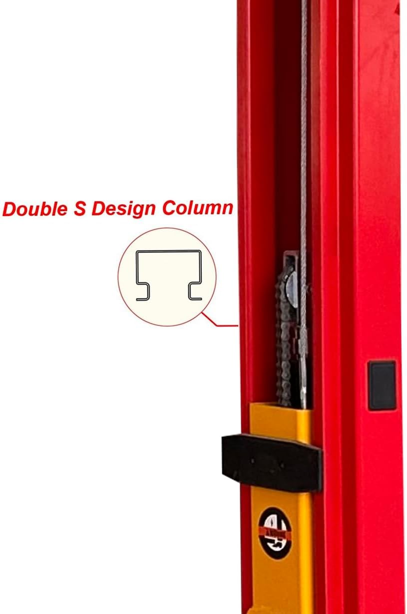 11000lbs 2 Post Lift Clearfloor Car Lift Auto Truck Hoist Lift Home Garage Shop Service Lift 11K 220V (11000lbs red)