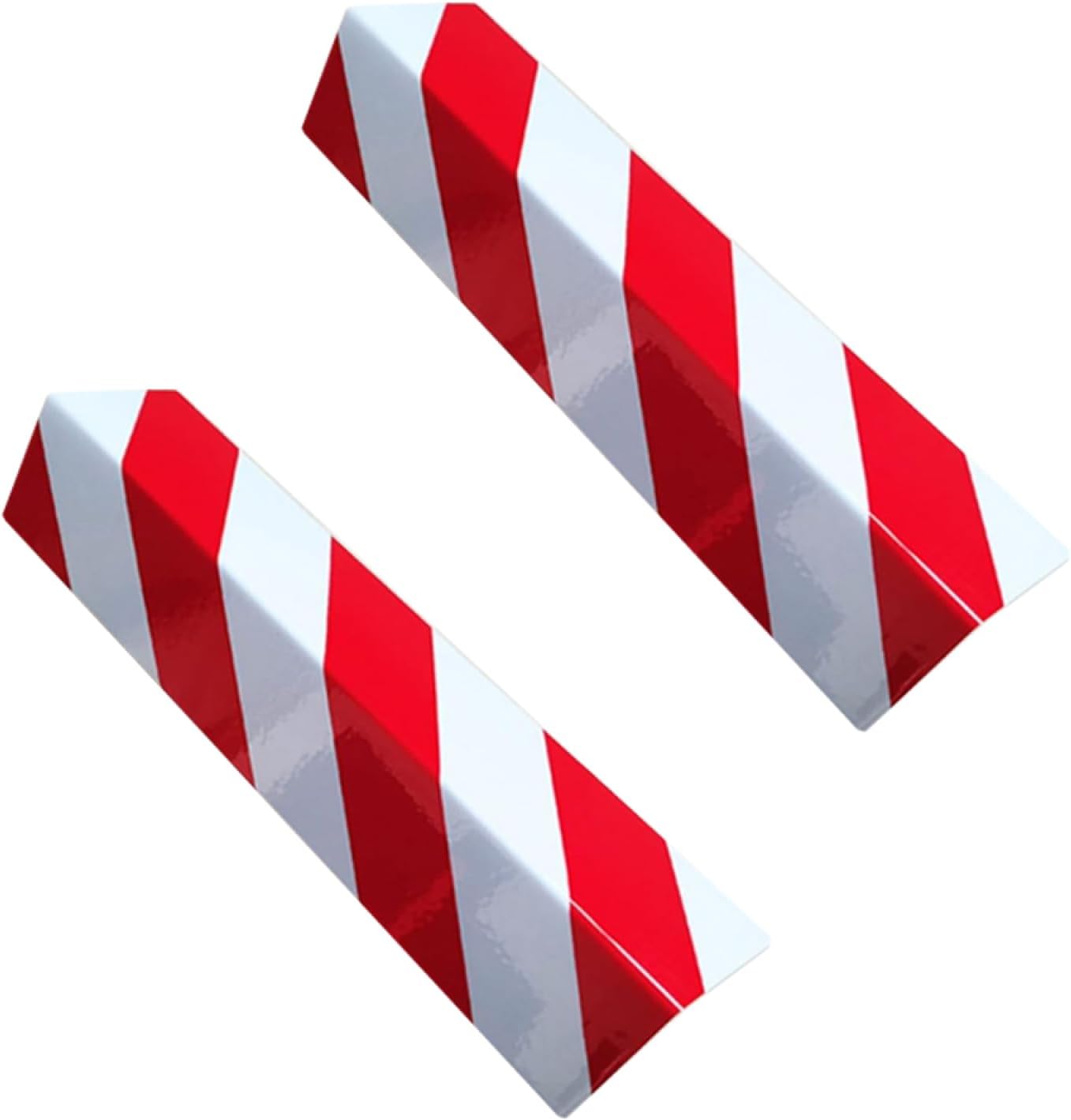 2 Packs 40 * 15 * 1.5cm Garage Wall Protector Foam Wall Corner Guard for Parking Garages Wall Edge Protector with Reflective Safety Stripe, Self-Adhesive (Red-White)