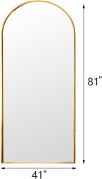 Rowjut Floor Full Length Mirror, Arched Mirrors Full Length 81"x41" - Image 3
