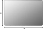 LOAAO 48x32 Inch White Metal Framed Bathroom Mirror - Image 9