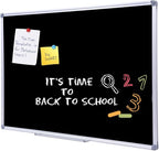 2 Pack Durable 48x36 Inch Large Magnetic Black Chalkboard – Wall-Mounted - Image 2