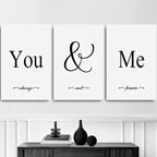 GUBIYU Black & White Bedroom You And Me Canvas Poster - Image 3