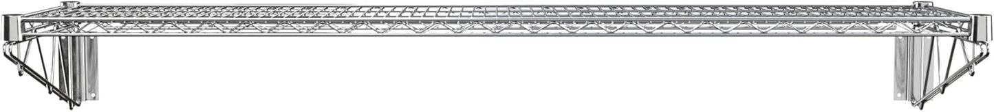 14" x 48" Chrome Wire Wall Mount Shelf