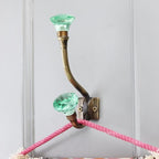 Indian Shelf 12 Piece Heavy Duty Crystal Decorative Colourful Coat Hooks Unique - Image 5