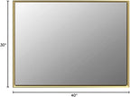 40 x 30 Gold Bathroom Mirror, Brushed Gold Beveled Bathroom Mirror, - Image 10
