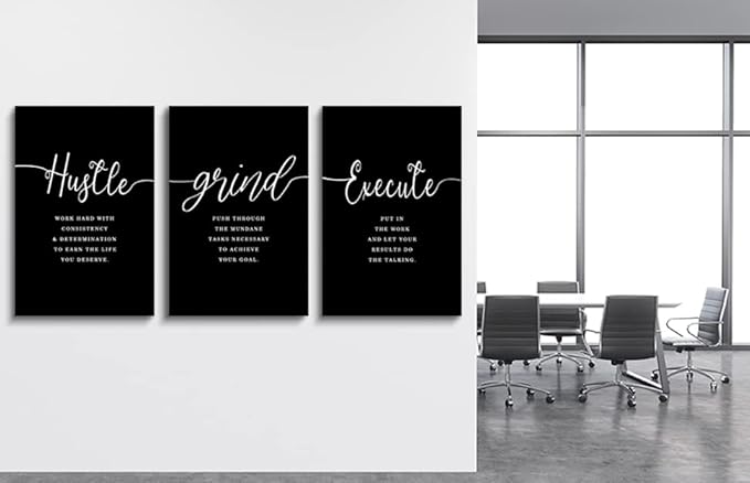 Gift for Boss, Framed Canvas Wall Art Success Quote, Office Wall Art, Positive - Image 5