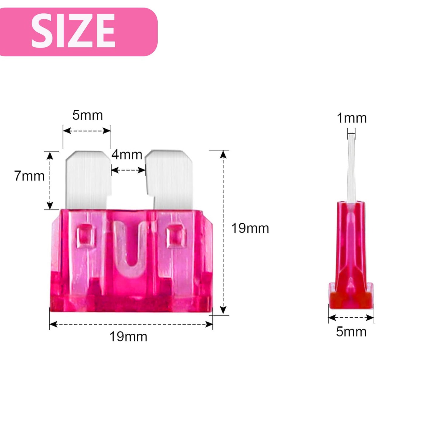 (80Pcs) 50 Amp Standard Fuse, 50A Car Blade Fuses for Car/RV/Truck/SUV/Motorcycle/Boat