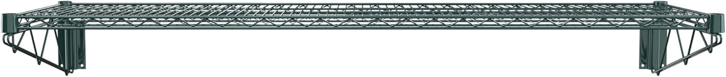 18" x 60" Green Epoxy Wire Wall Mount Shelf