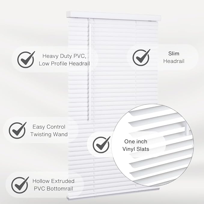 LOTUS & WINDOWARE Cordless Mini Blind, Window Blinds - Image 5