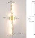 Daunton Modern Gold Plug in Wall Sconces Set of Two, RC Dimmable LED Plug in - Image 8