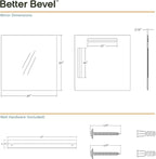 Better Bevel Frameless Square Mirror - Image 5