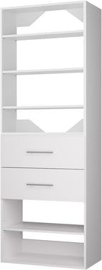 ROOMTEC Modular Closet System, 25.5" 2 Drawer Shelf Closet Tower Wall-Mounted - Image 8