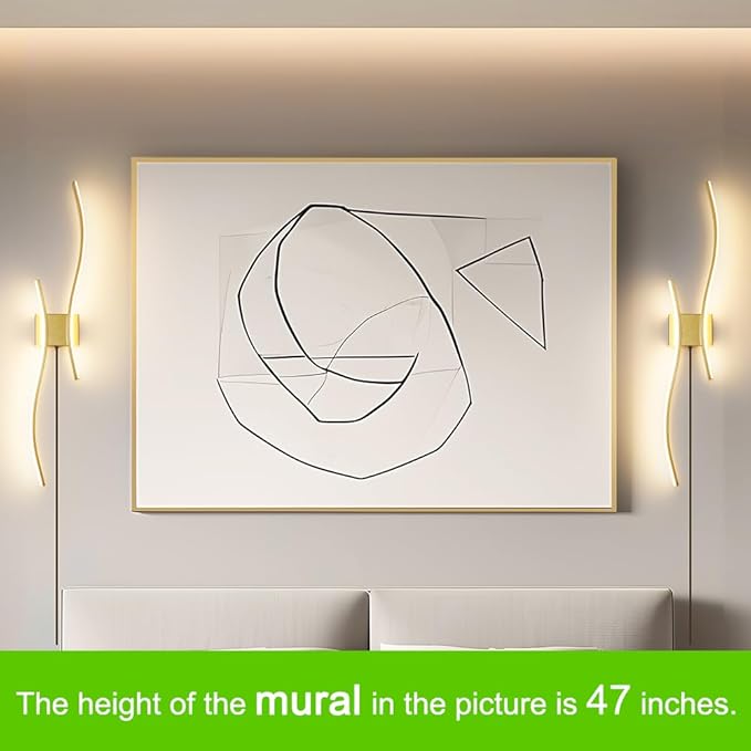 Daunton Modern Gold Plug in Wall Sconces Set of 2 - Image 2