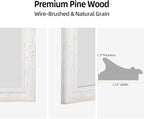36 x 60 Rustic Wooden Framed Wall Mirror - Image 4