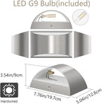 Aipsun 4 Pack Nickel Modern LED Wall Sconce Hardwired Indoor Wall Lights Up and - Image 7