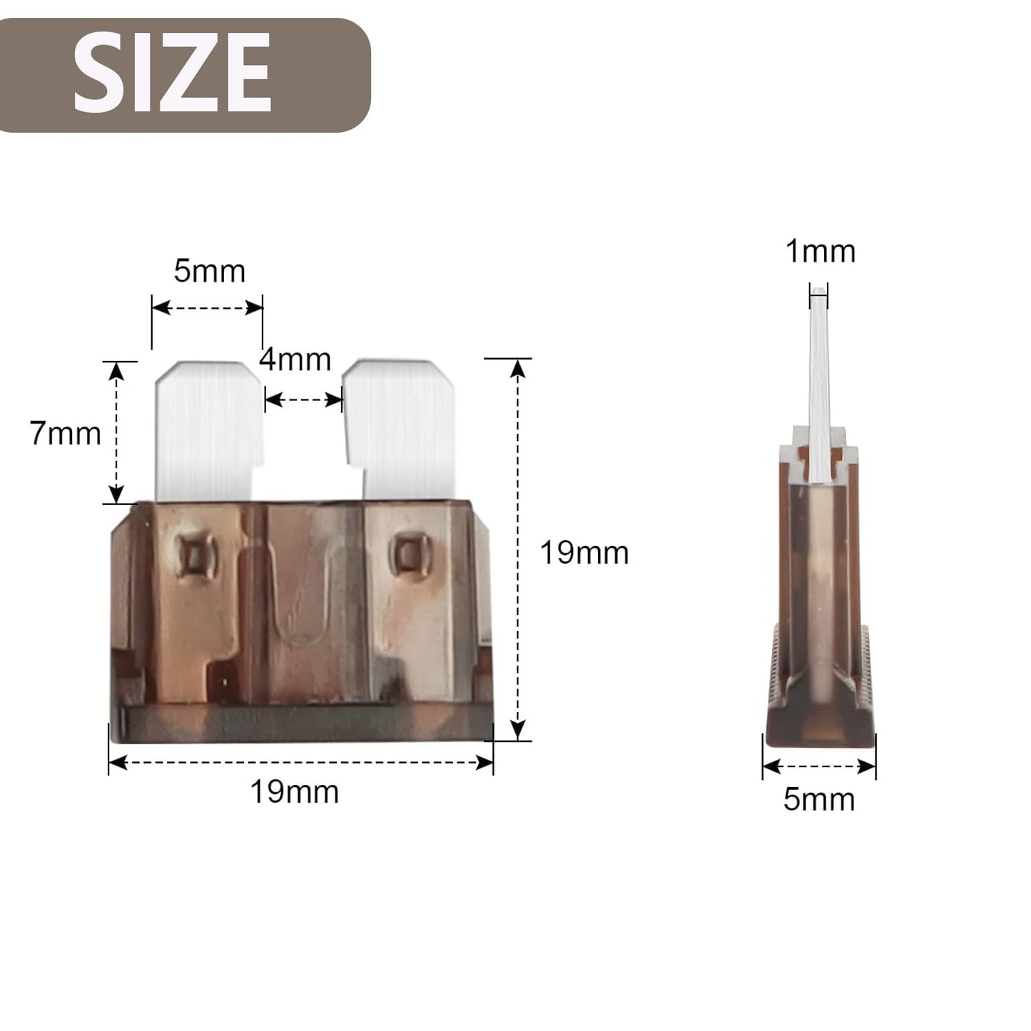 (80Pcs) 7.5 Amp Standard Fuse, 7.5A Car Blade Fuses for Car/RV/Truck/SUV/Motorcycle/Boat