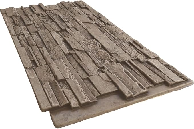 EverStone Cascade Faux Stone Panel, 48 5/8"W x 24 3/4"H x 1 1/4"D, Soft Ash - Image 6