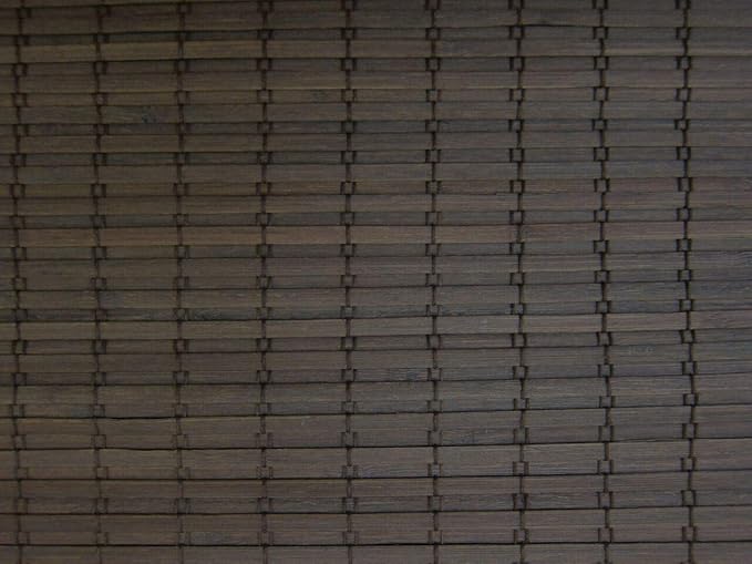 Cordless Woven Wood Roman Shades, 64W x 36H, Eastfield Umber, Sizes 20-72 Wide by FirstRateBlinds