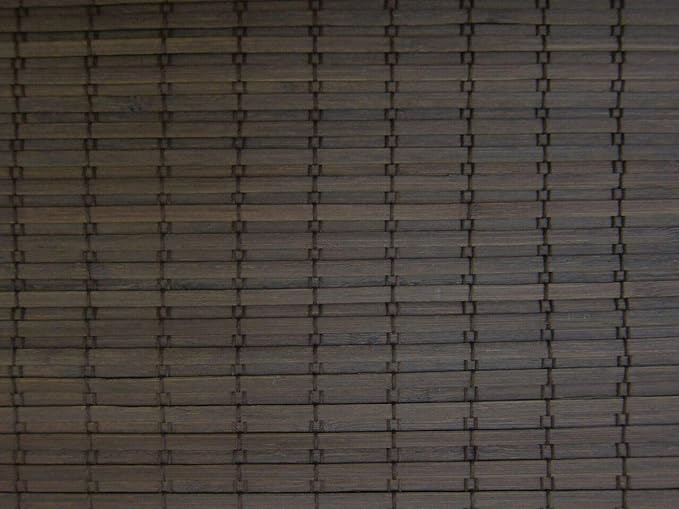 Cordless Woven Wood Roman Shades, 66W x 36H, Eastfield Umber, Sizes 20-72 Wide by FirstRateBlinds