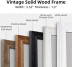 32" x 40" Rustic Wooden Framed Wall Mirror - Image 3