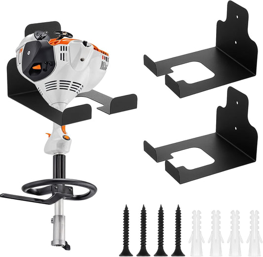2 Pack Garage Organizer Trimmer Rack, Garden Power Tool Hanger Whackers Holder Wall Mounted for Grass Trimmer, Hedge Trimmers, Garage Trimmers, Garden Tools