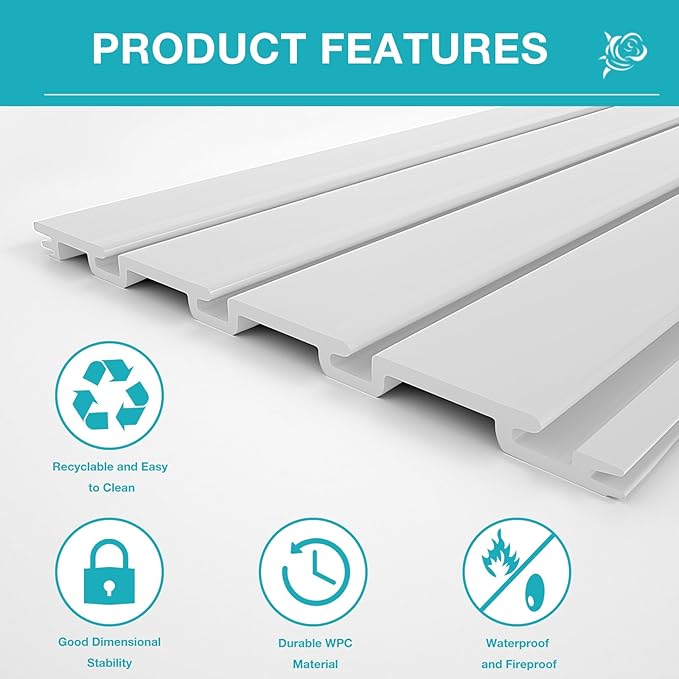 NeatiEase Slatwall Panel Wall Storage Systems, 4 x 8ft Slat Wall Paneling - Image 2
