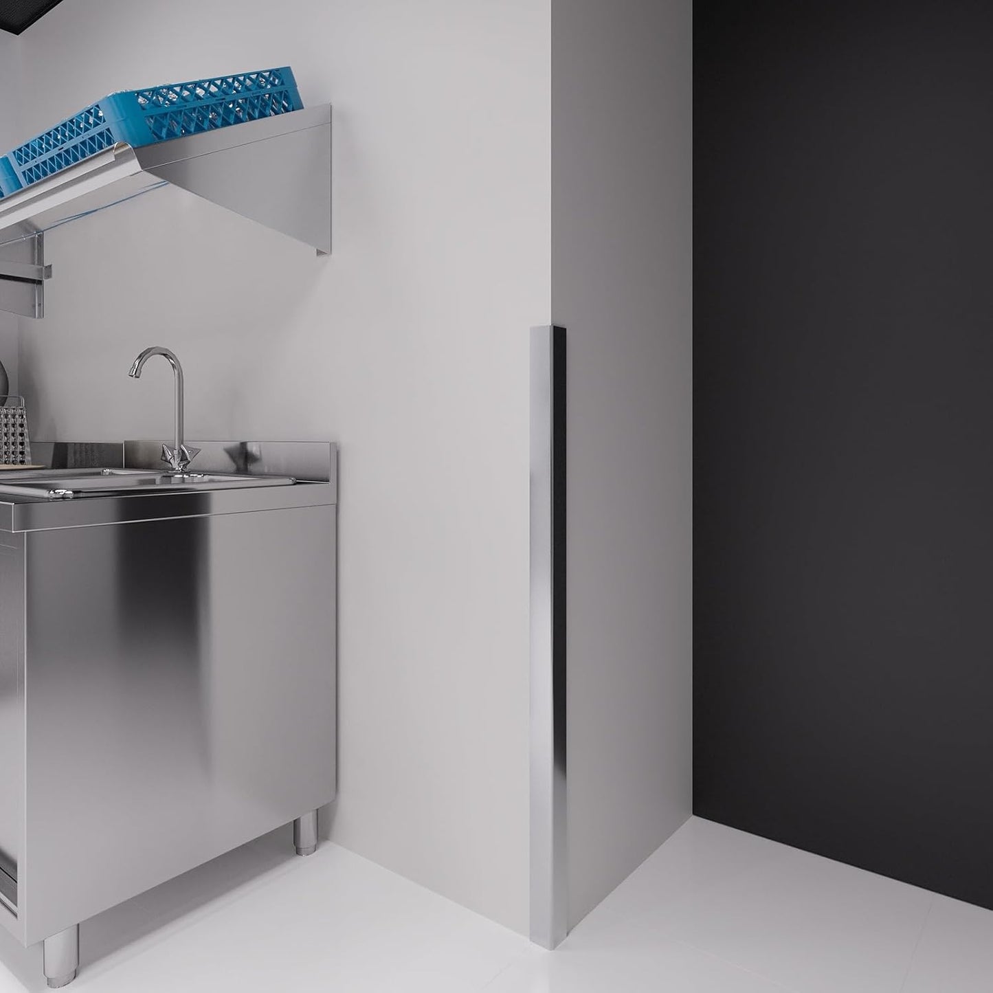 2 in. x 2 in. x 48 in. Stainless Steel Outside Corner Guard