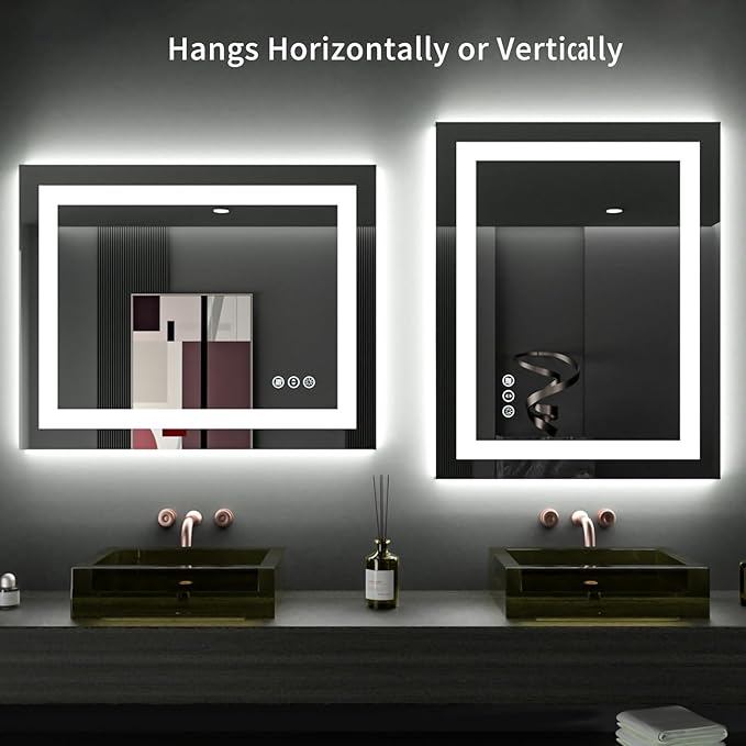 LOAAO 24"X30" LED Bathroom Mirror - Image 8