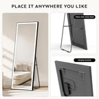 Kosmonia 67x20 Full Length Mirror, Dimmable 3 Color LED Light w/Light Memory - Image 5