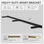 Homeforia 60 inch Natural Floating Shelf, High End Solid Real Wood 60inch Small - Image 5