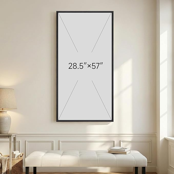 Large Framed Navy Blue Abstract Wall Art, Modern Vertical Canvas Prints - Image 7