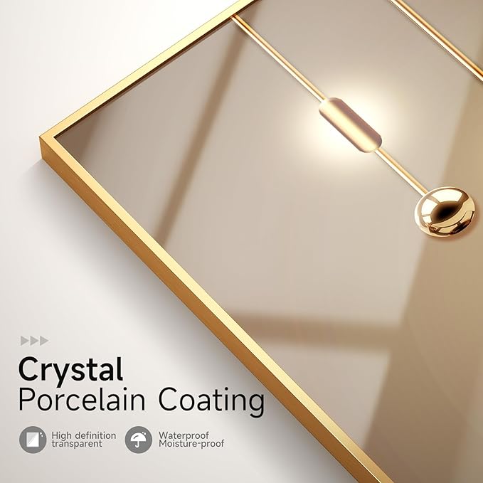 Framed Modern Luxury Large Gold Wall Art - Image 6