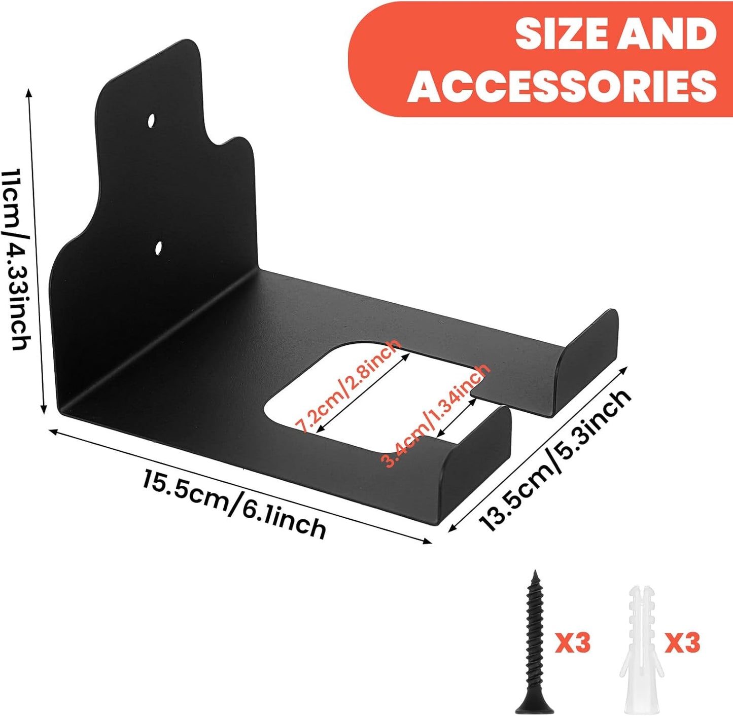 2 Pack Garage Organizer Trimmer Rack, Garden Power Tool Hanger Whackers Holder Wall Mounted for Grass Trimmer, Hedge Trimmers, Garage Trimmers, Garden Tools