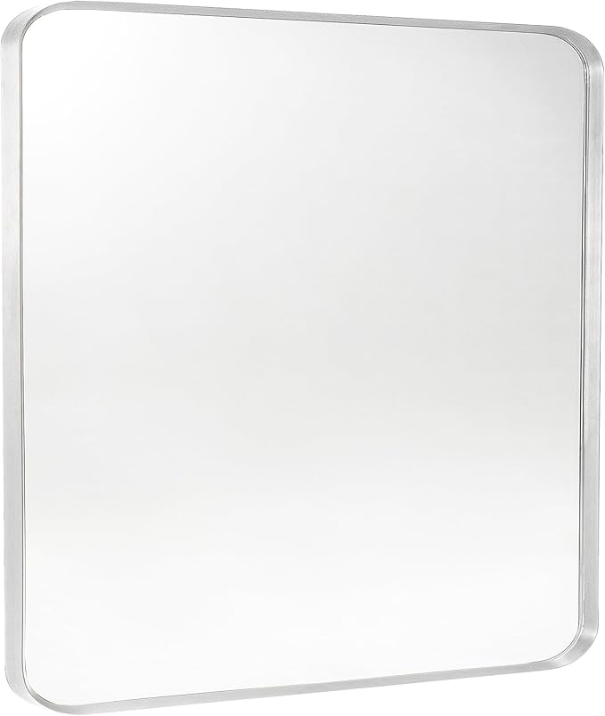 Silver Metal Framed Bathroom Mirror by Minuover