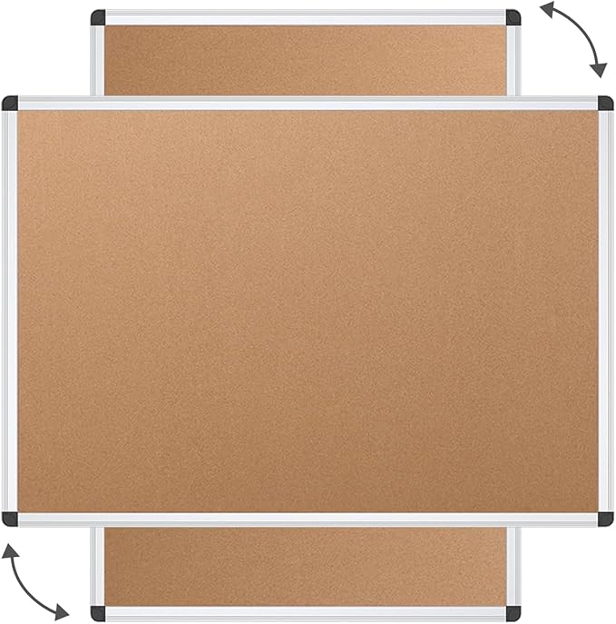 VIZ-PRO Large Cork Bulletin Board, 72 X 40 Inches, Wall-Mounted Corkboard - Image 3