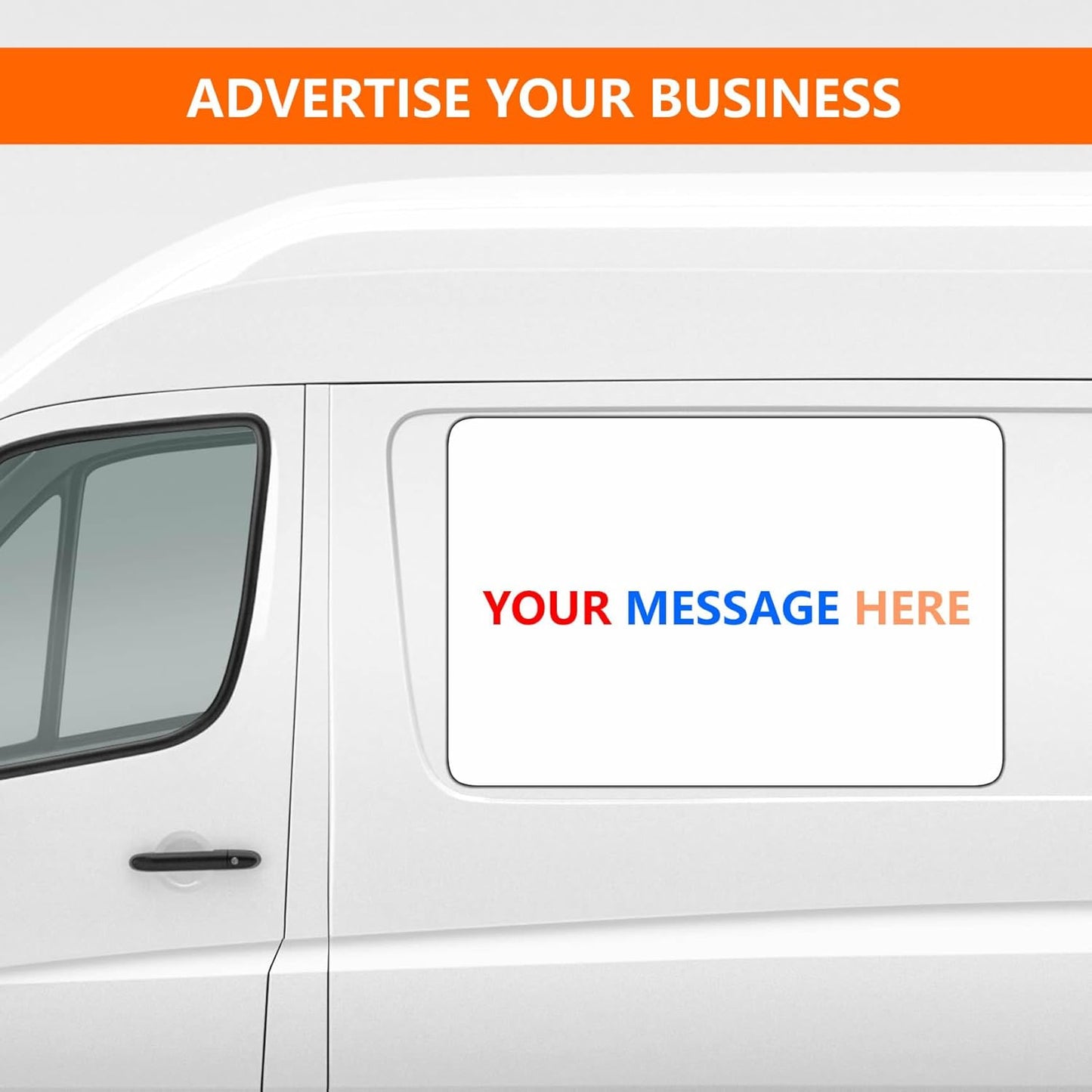 2 Pack Blank Car Door Magnet Sticker, Rounded Corners Magnetic Vehicle Sign, Perfect Magnet for Truck to DIY Advertise Business and Cover Company Logo, Personalized Magnet Decal, 24x36 inch White