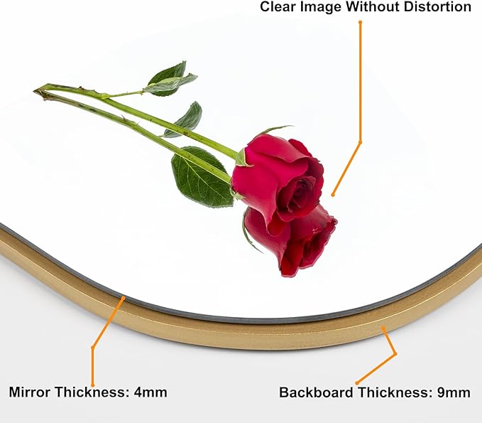 Irregular Wall Mirror Asymmetrical Mirror, Decorative Modern Mirror, Tempered - Image 5