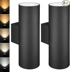 LEONLITE 22 Inch 5CCT LED Cylinder Up Down Wall Light Outdoor, 100V-277V by LEONLITE