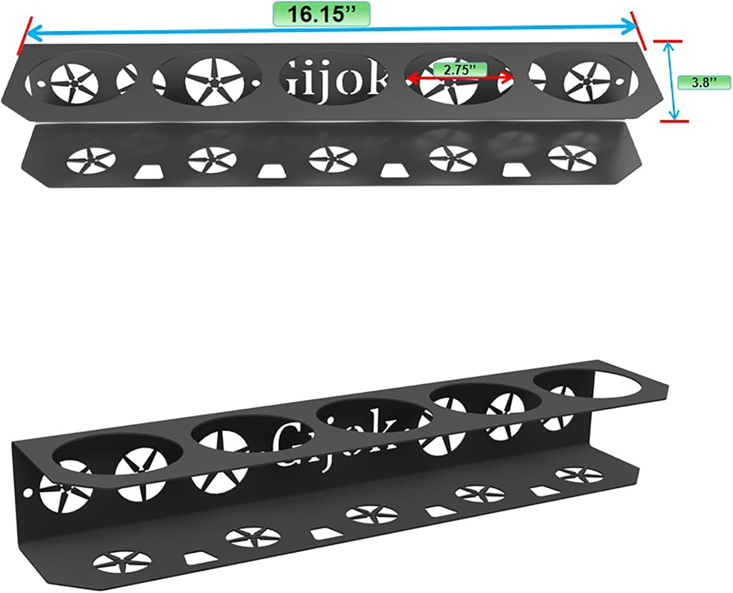 2 Pack Five Cans Wall-Mounted Steel Aerosol Spray Can Holder, Steel Wall Mount Storage Organizer for Garage and Workspace (2-Black)