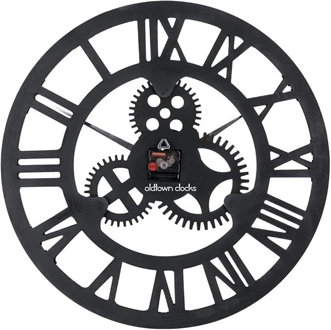 33" Roman Bronze Noiseless Silent Gear Wall Clock - Image 3