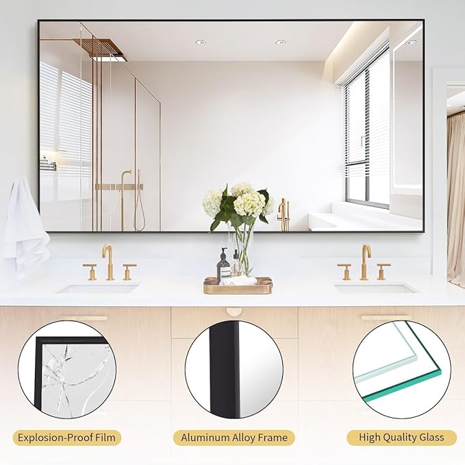 Koonmi 86"x40" Floor Mirror Full Length, Bedroom Floor Body Mirror - Image 6