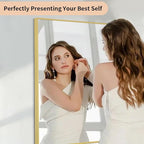 Koonmi Gold Mirrors for Wall, 30x60 Inch Bathroom Mirror, Rectangular Wall - Image 9